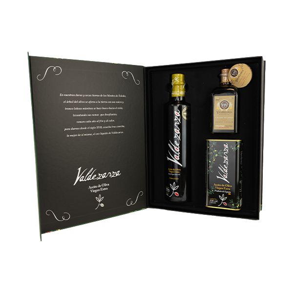 Estuche combinado - Dórica, lata y frasca de vinagre de Jerez