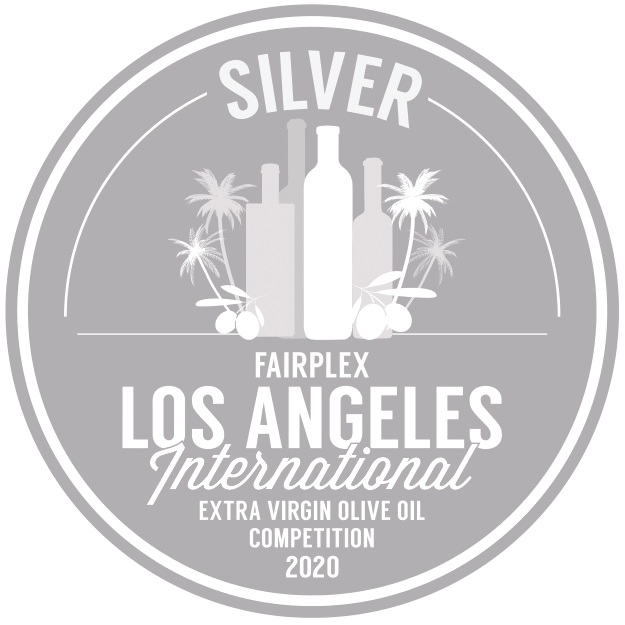 Premio-Plata-aceite-oliva-virgen-extra-concurso-Los-Angeles-Valdezarza-2020-medalla