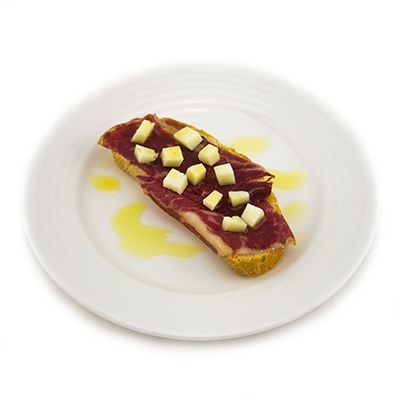 beef jerky and zamoran cheese toast